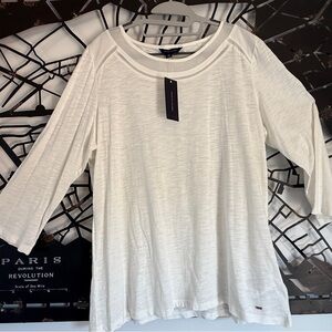 Tommy Hilfiger white 3/4 sleeve top
